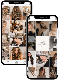 Instagram posting feed layout social media hair salon