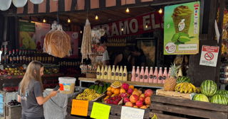 An outdoor market in Heredia, Costa Rica