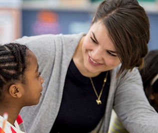 Education students working with children at Saint Joseph's College of Maine