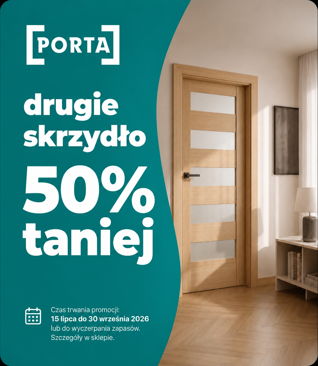 Szczeg&oacute;ły promocji, dostępne modele i warunki zakupu można sprawdzić w Salonach Fachowiec Drzwi i Podłogi.