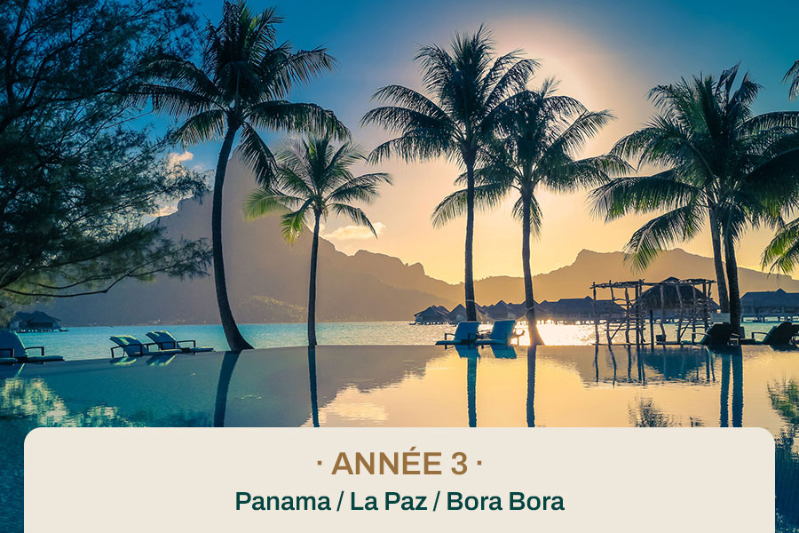 Année 3 · Panama / La Paz / Bora Bora