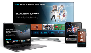 programy, seriale i filmy w Playerze: telewizor (smart TV), laptop, tablet, telefon (smartfon)