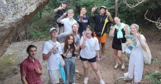Students smiling for a photo