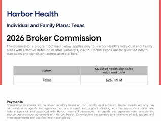 Harbor Health Commissions 2026