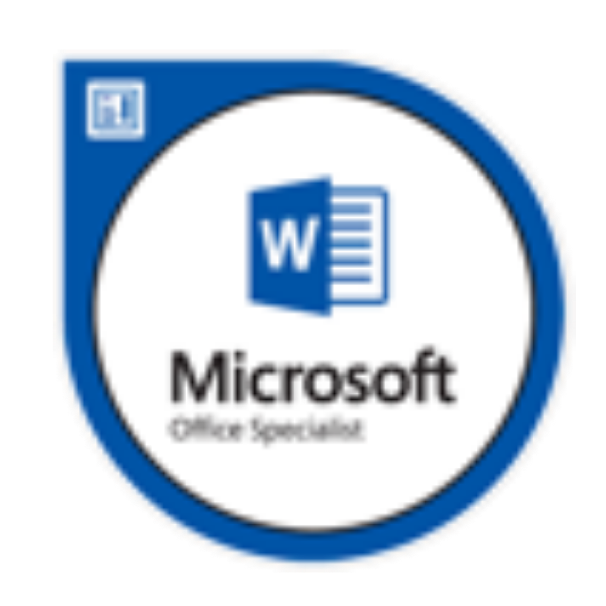 Badge Microsoft Office Specialist MOS Word