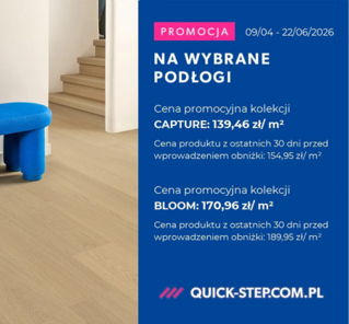 W Salonach Fachowiec trwa og&oacute;lnopolska promocja na wybrane kolekcje Quick-Step!
