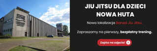 To nowe miejsce treningowe Banzai Jiu Jitsu w Nowej Hucie. Zajęcia odbywają się w Com Com Zone przy ul. Tadeusza Ptaszyckiego 6.