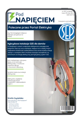 Okładka - numer zwykły magazynu "Pod Napięciem"