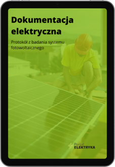Okładka - protok&oacute;ł z badania systemu fotowoltaicznego