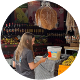 A woman shopping