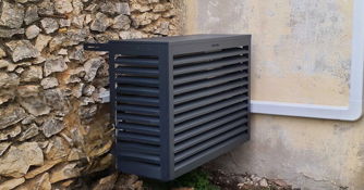 Habillage d&eacute;coratif pompe &agrave; chaleur