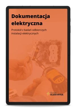 Okładka - protok&oacute;ł z badań odbiorczych instalacji elektrycznych
